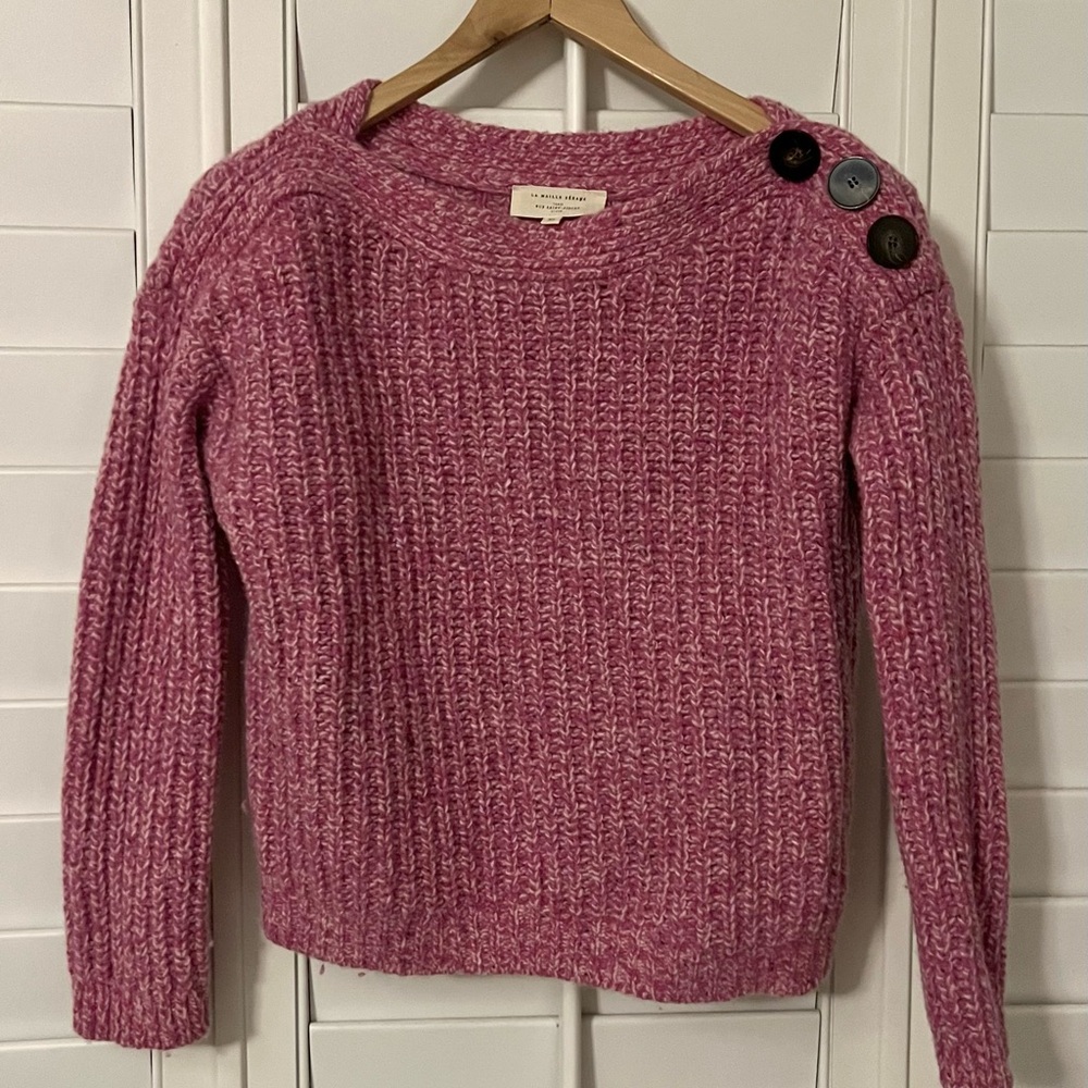 SOLD Pink Sezane Wool (80%) Sweater. Made in Italy. XS